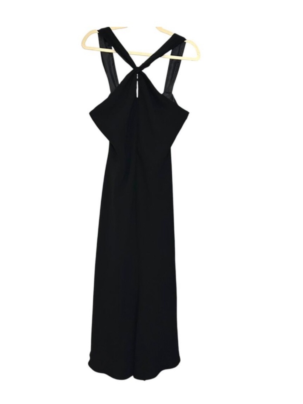 Jones New York sz 6 Black Halter Strappy Dress LBD sleeveless cocktail evening
